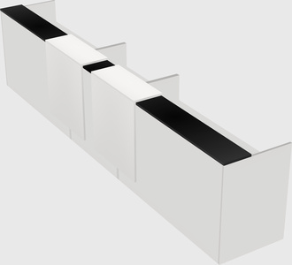 Long reception desk