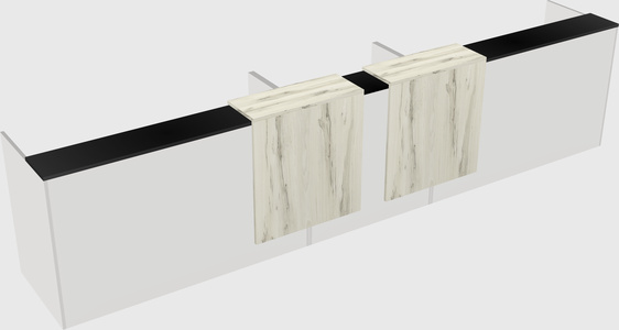 Long reception desk