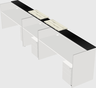 Long reception desk