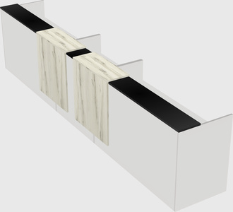 Long reception desk