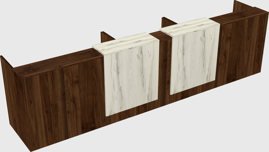 Long reception desk