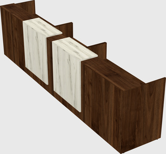 Long reception desk
