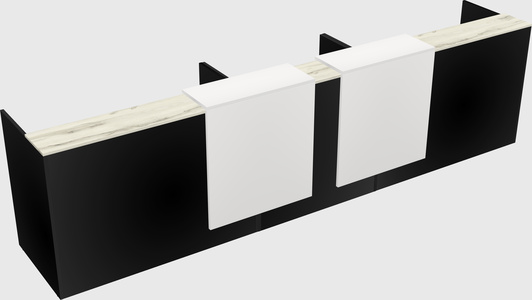 Long reception desk