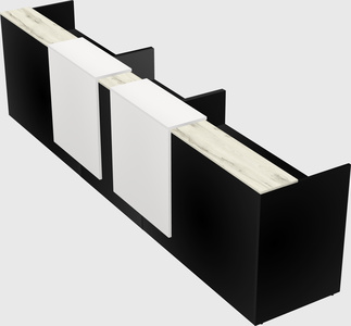 Long reception desk