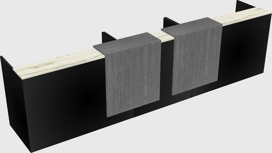 Long reception desk