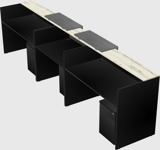 Long reception desk