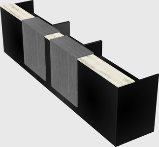 Long reception desk