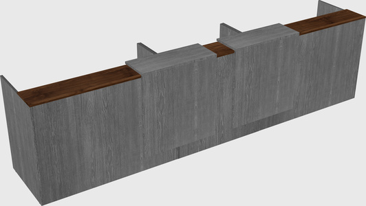 Long reception desk