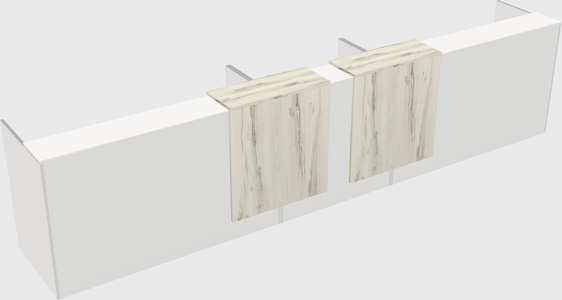 Long reception desk