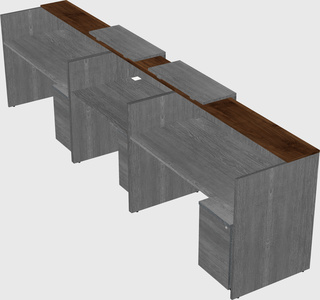 Long reception desk