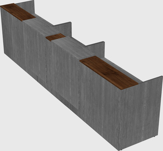 Long reception desk