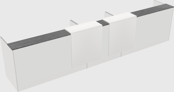 Long reception desk