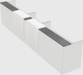 Long reception desk
