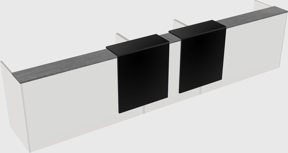 Long reception desk