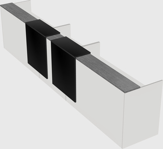Long reception desk