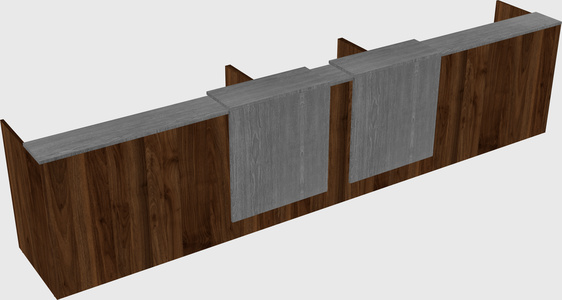 Long reception desk