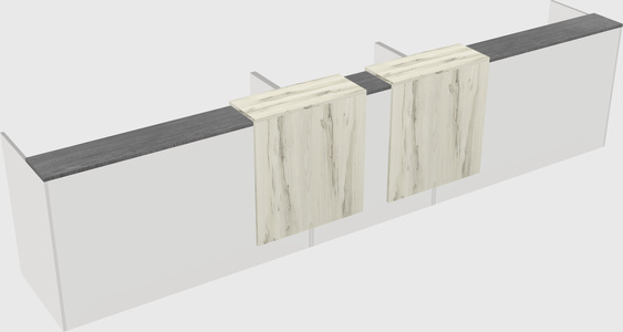 Long reception desk
