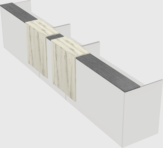 Long reception desk