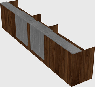 Long reception desk