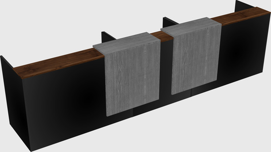 Long reception desk
