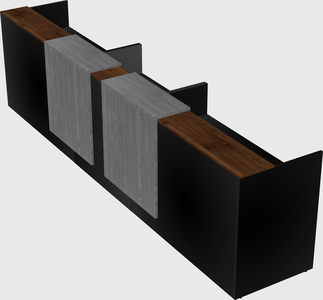 Long reception desk