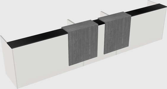 Long reception desk