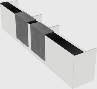 Long reception desk