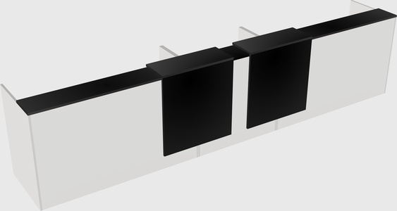 Long reception desk
