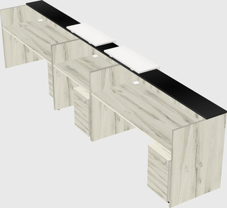 Long reception desk