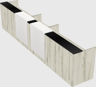 Long reception desk