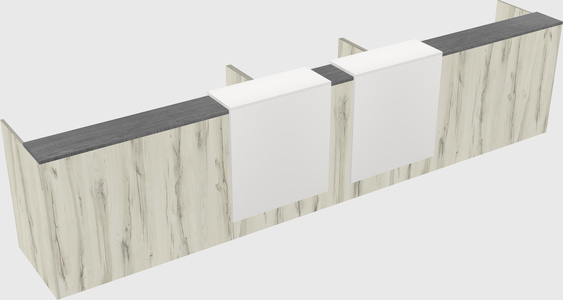 Long reception desk