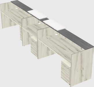 Long reception desk