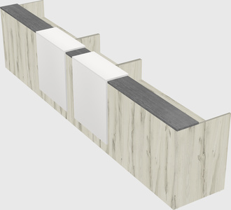 Long reception desk