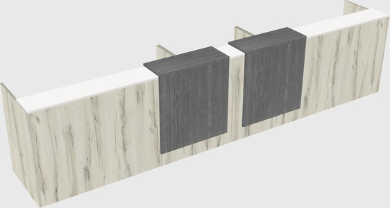 Long reception desk