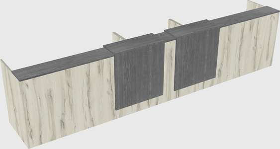 Long reception desk