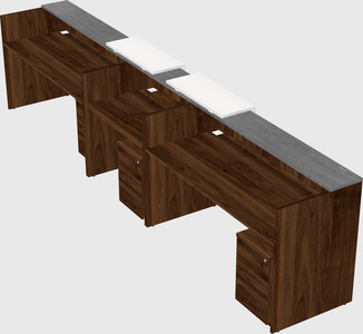 Long reception desk