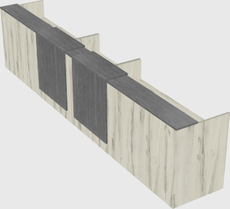 Long reception desk
