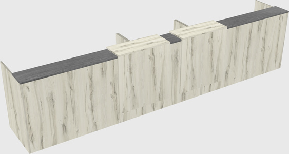 Long reception desk