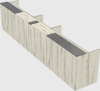Long reception desk