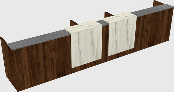 Long reception desk