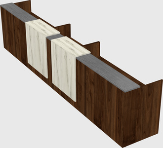 Long reception desk