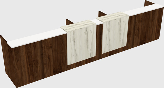 Long reception desk
