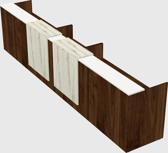 Long reception desk