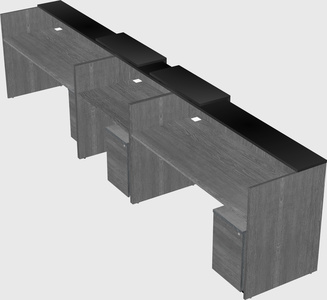 Long reception desk