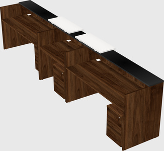 Long reception desk