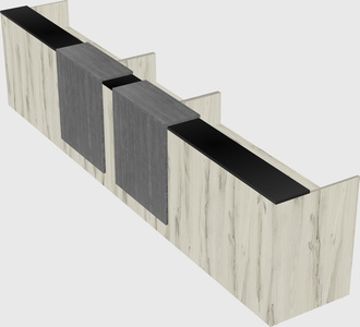 Long reception desk