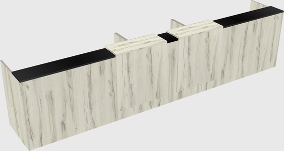 Long reception desk