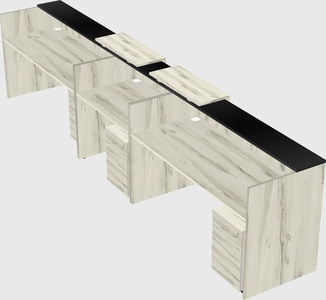 Long reception desk