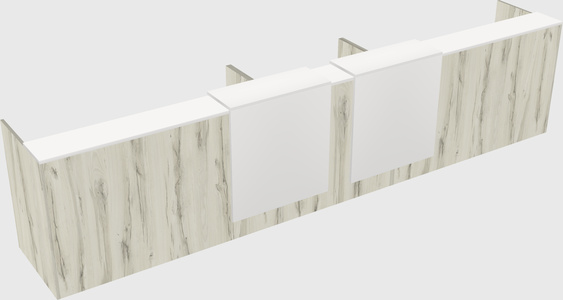 Long reception desk