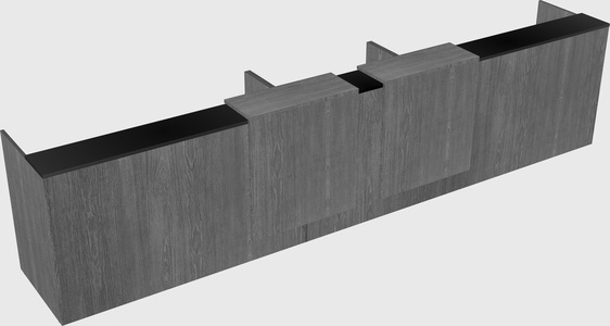 Long reception desk